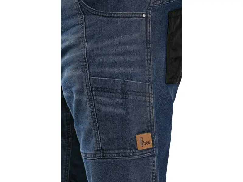 Kraťasy jeans CXS MURET, pánské, modro-černé, vel. 60